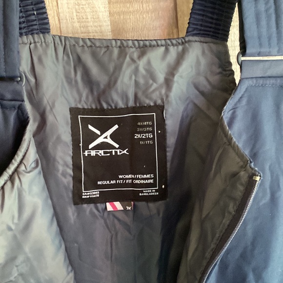 Women’s Navy Zip-Up Snowsuit Overalls from Arctix, Size 2X - Picture 4 of 9